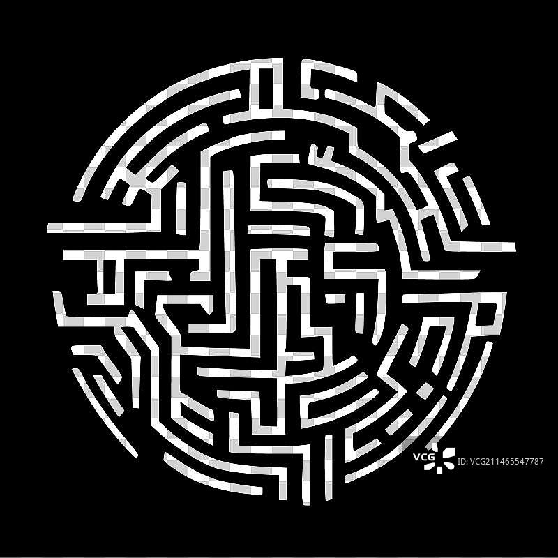 迷宫 - 简约轮廓图片素材