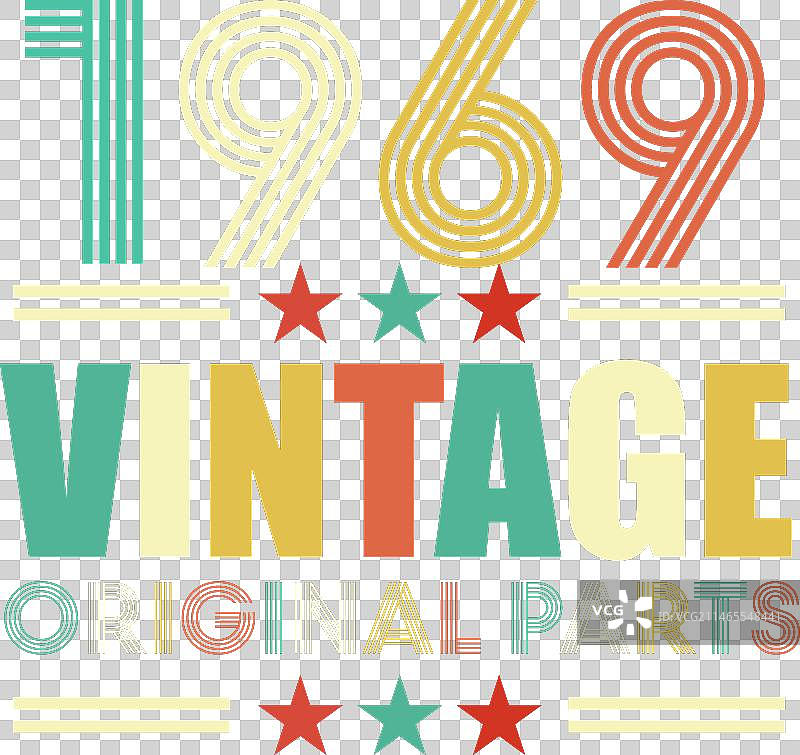 1969复古T恤设计图片素材