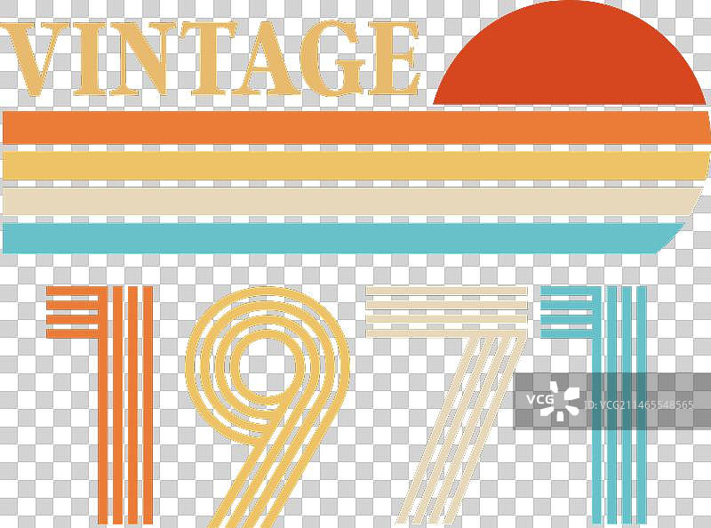 1971年复古T恤设计图片素材