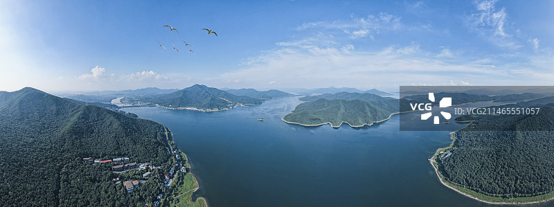 松花湖航拍图片素材