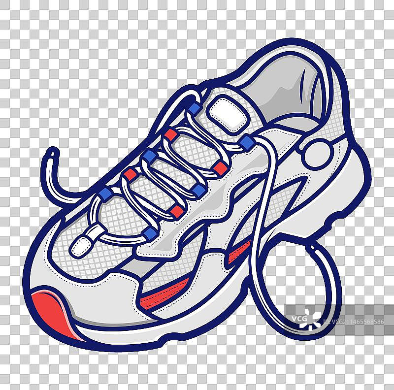 潮流运动鞋矢量插画图片素材