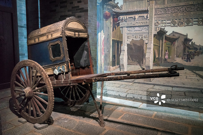 山西博物院  木轮马车图片素材