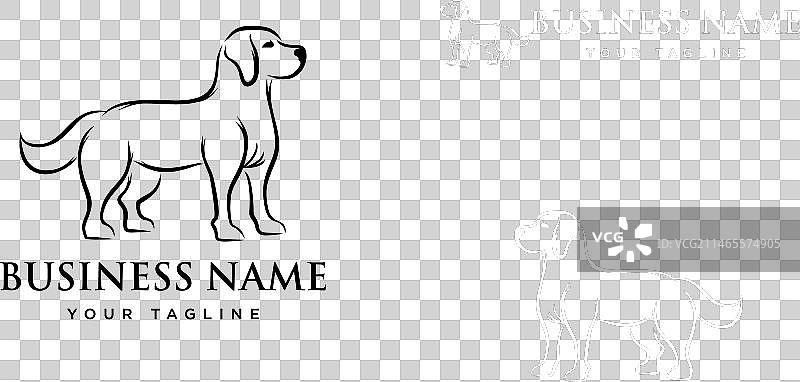 拉布拉多寻回犬标志模板图片素材