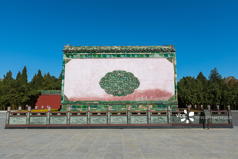 全国重点文物保护单位卫辉比干庙照壁，明朝建筑图片素材