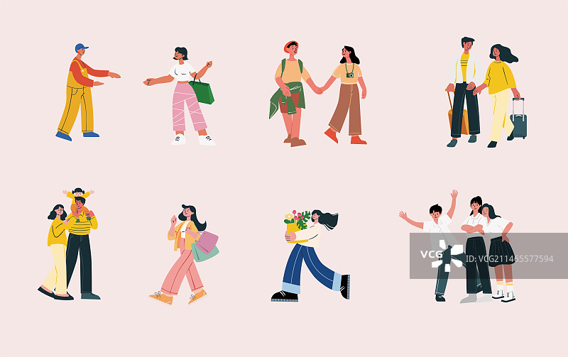 导览图旅游生活人物组合图片素材