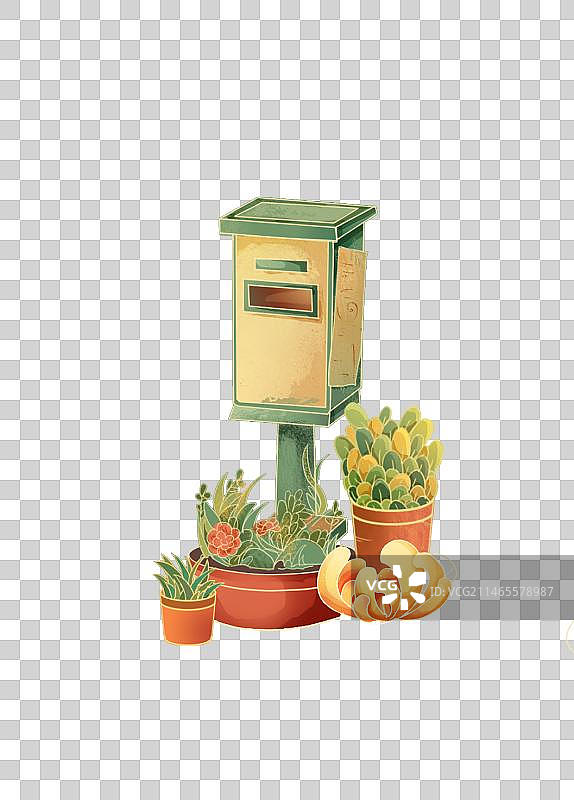 街边复古邮箱图片素材