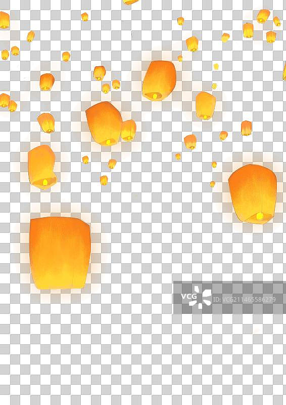 孔明灯图片素材