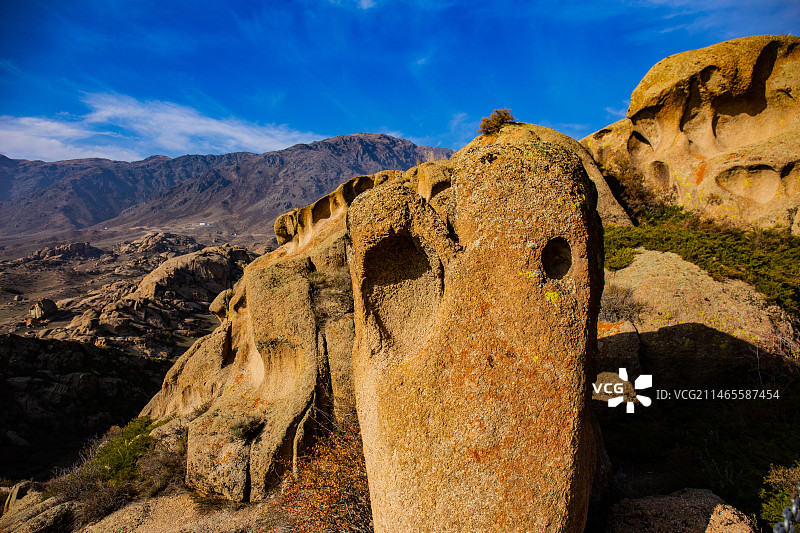 新疆博州怪石峪花岗斑岩怪石群落图片素材