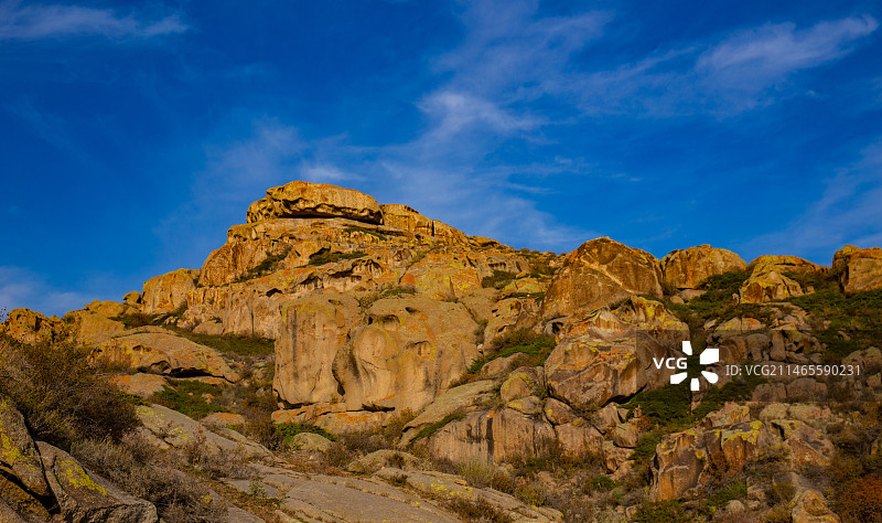 新疆博州怪石峪花岗斑岩怪石群落图片素材