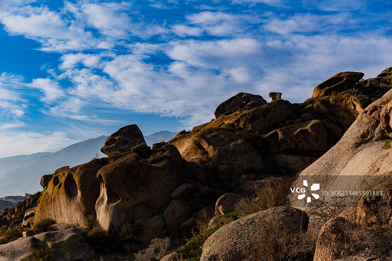 新疆博州怪石峪花岗斑岩怪石群落图片素材