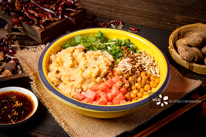 土豆泥拌粉图片素材