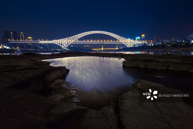 重庆朝天门大桥之夜图片素材