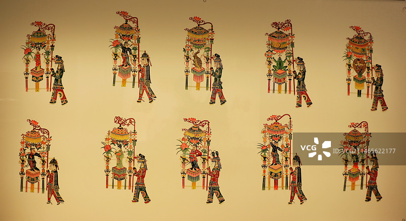 北京中国工艺美术馆皮影展览图片素材