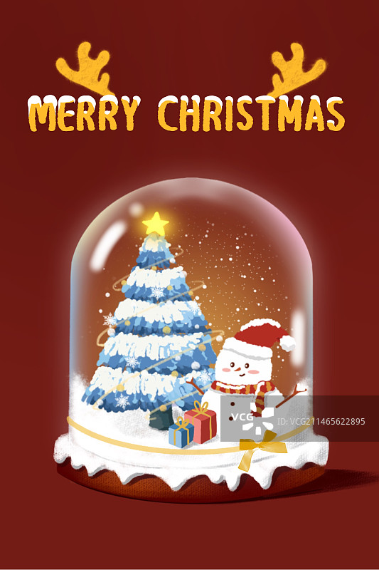 圣诞快乐-水晶球图片素材