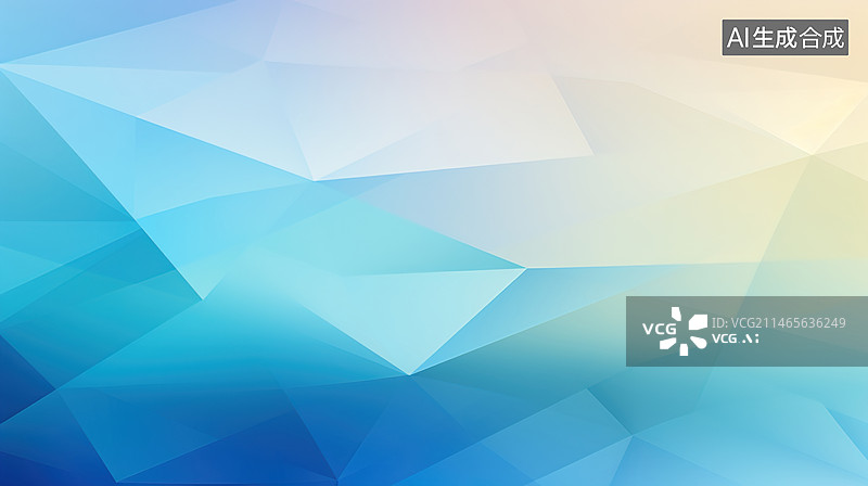 【AI数字艺术】彩色三角形色块背景图片素材