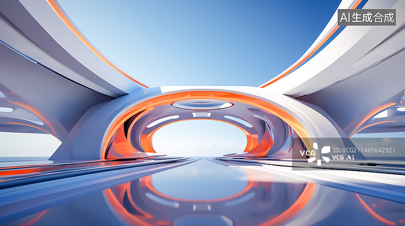 【AI数字艺术】现代简约大气空间背景图片素材