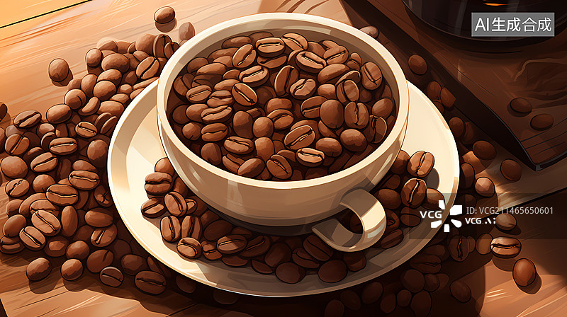 【AI数字艺术】咖啡插画图片素材