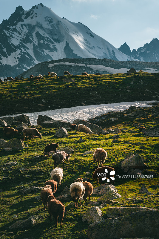 独库公路哈希勒根达坂图片素材