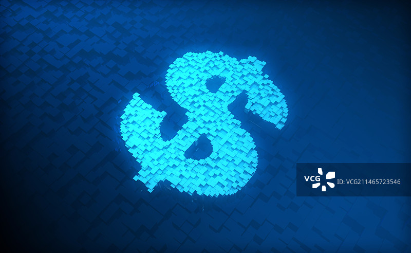 数码金融科技货币符号美元符号图片素材