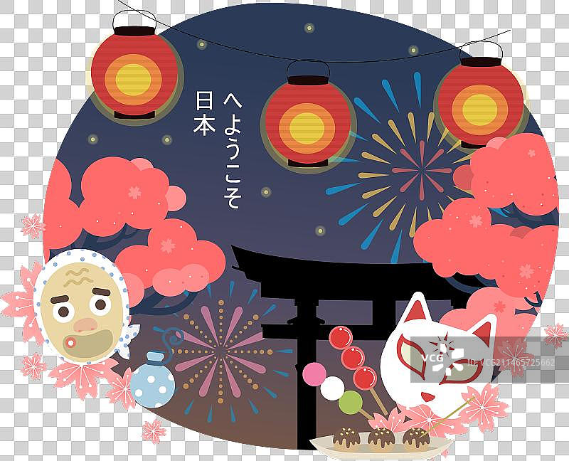 迷人的日本旅游海报图片素材