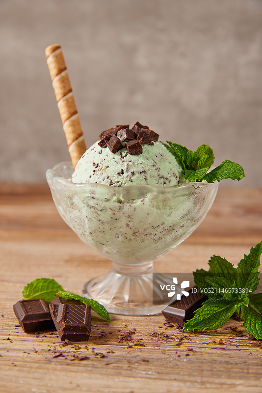 巧克力薄荷冰淇淋图片素材