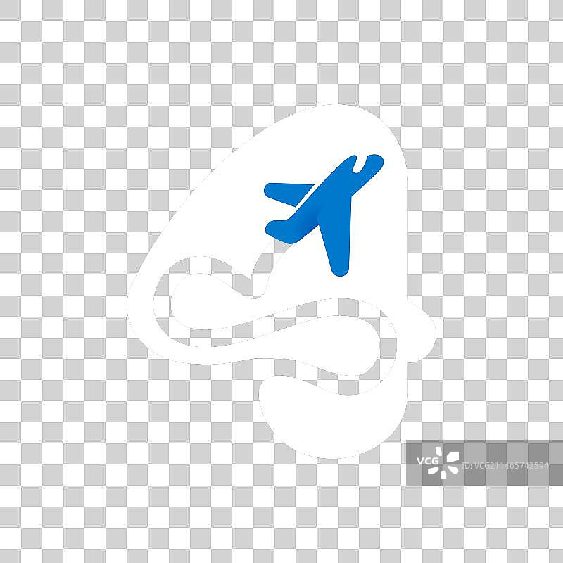 带有飞机尾迹负片的4号logo图片素材