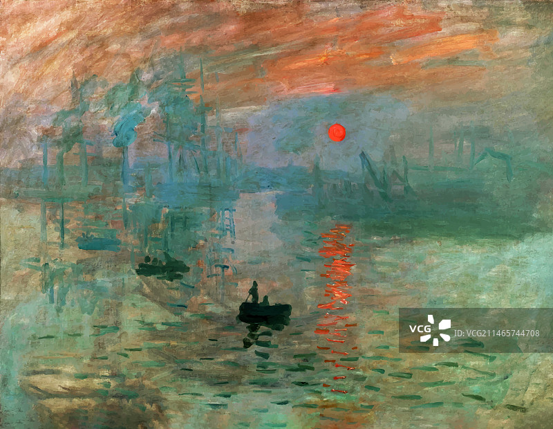 克劳德·莫奈《日出·印象》1872图片素材