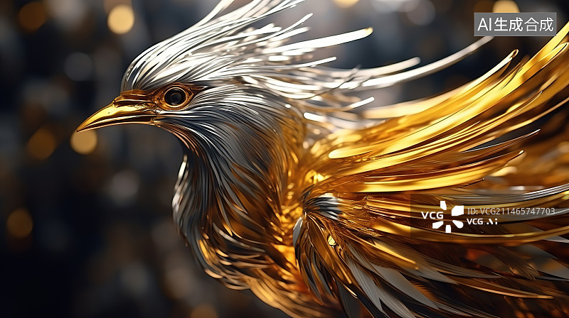 【AI数字艺术】鸟在户外栖息的特写镜头图片素材