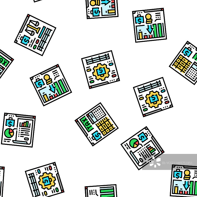 会计师税务办公室无缝图案图片素材