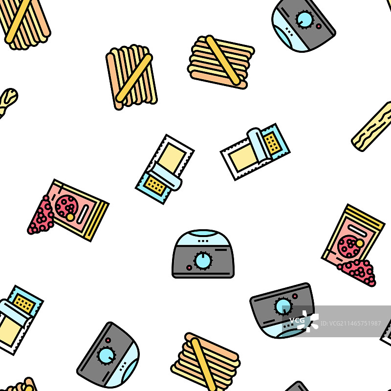 蜜蜡脱毛沙龙无缝图案图片素材