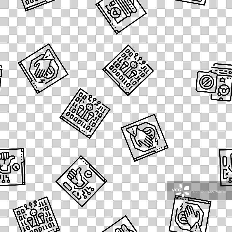 网络欺凌在线无缝图案图片素材