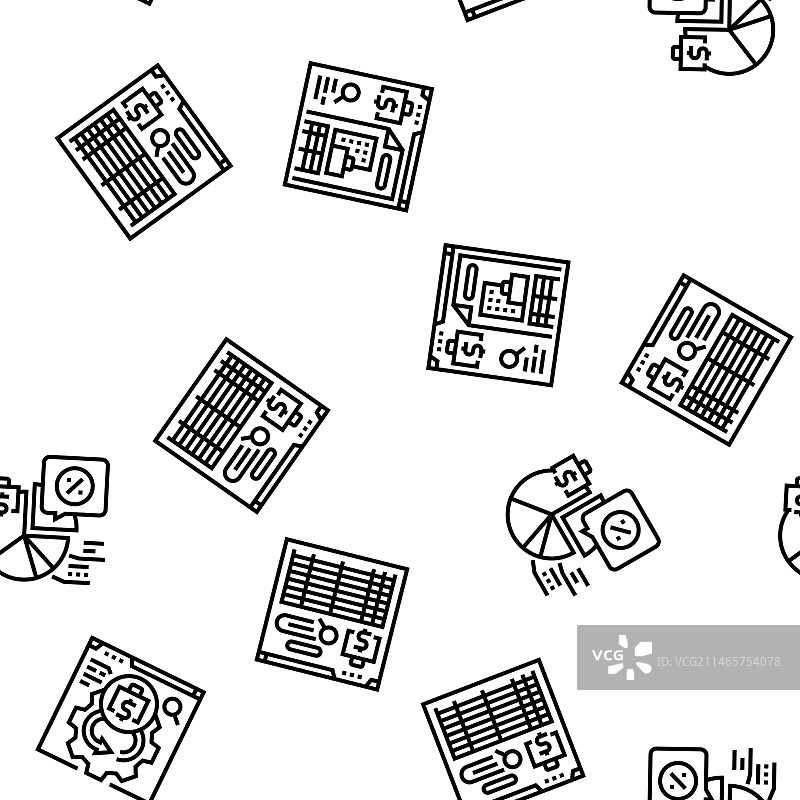 会计师税务办公室无缝图案图片素材