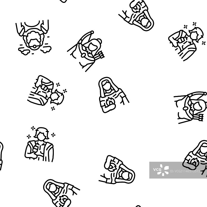 古希腊神话无缝背景图片素材