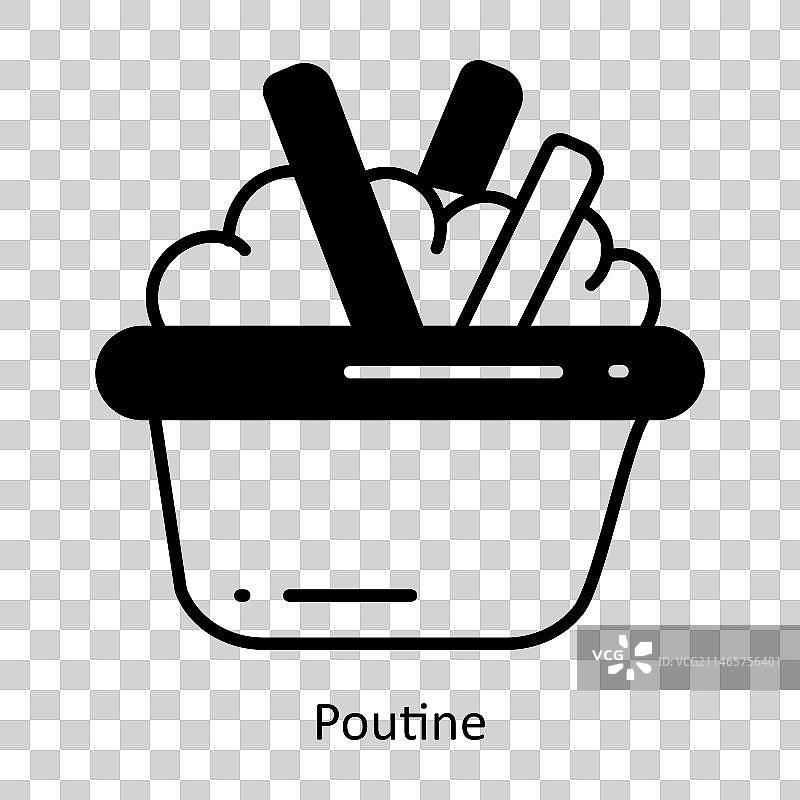 肉汁奶酪薯条涂鸦半固体图标设计图片素材