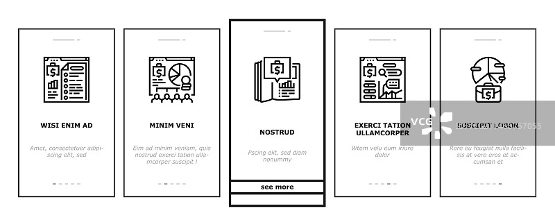 税务会计图标集图片素材