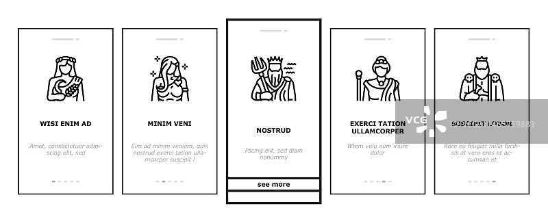 希腊神话人物介绍图标图片素材