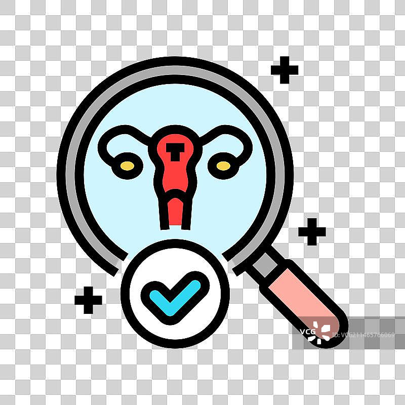 妇科检查彩色图标图片素材