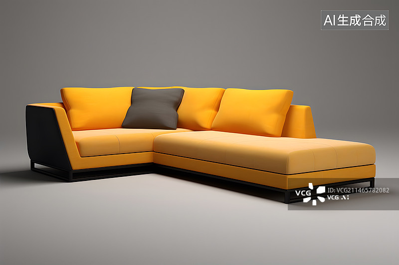 【AI数字艺术】转角沙发床图片素材
