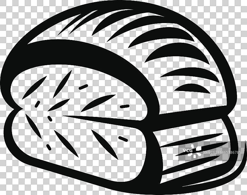 面包黑白图标合集图片素材