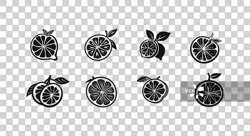 柑橘飞溅清爽图标图片素材