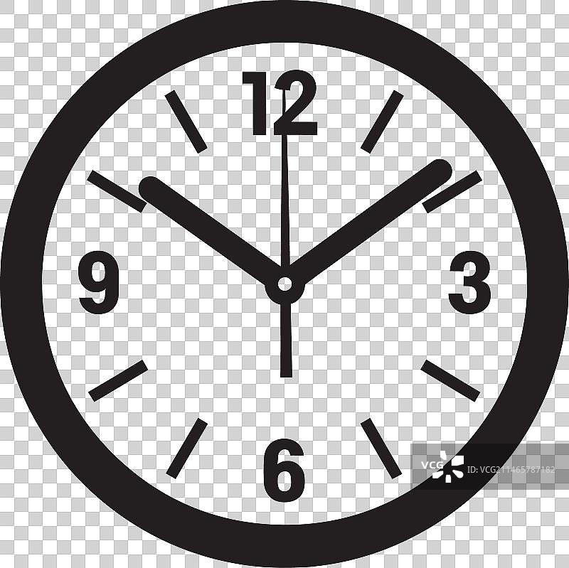 经典设计时钟永恒图标集图片素材