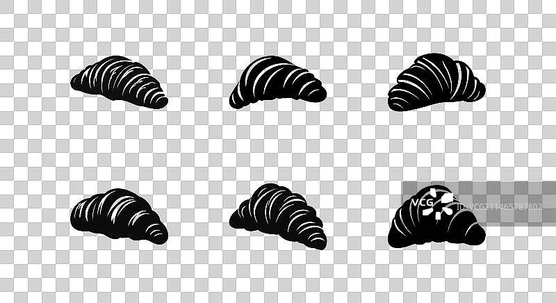 以牛角面包为特色的法式面包店图标包图片素材