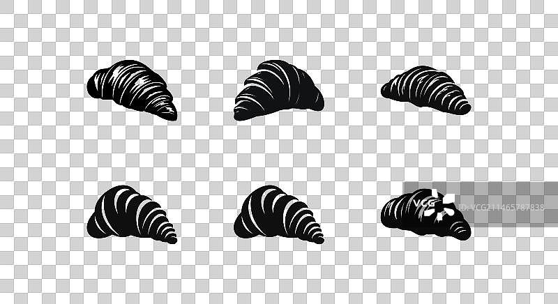 新鲜出炉的牛角面包图标图片素材