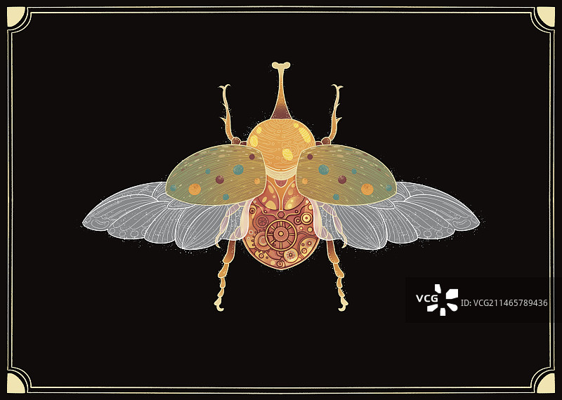 机械昆虫包装数设计——独角仙图片素材