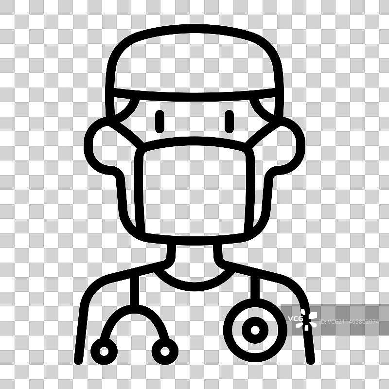 戴口罩的医生图标图片素材