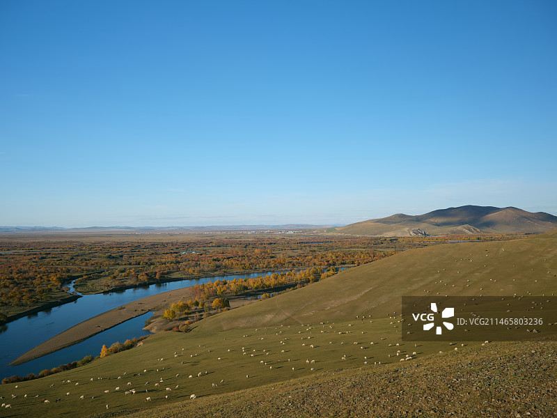 黑山头湿地草原图片素材
