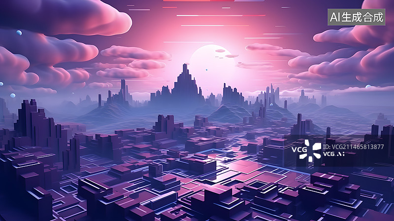 【AI数字艺术】生成式AI建筑背景图片素材