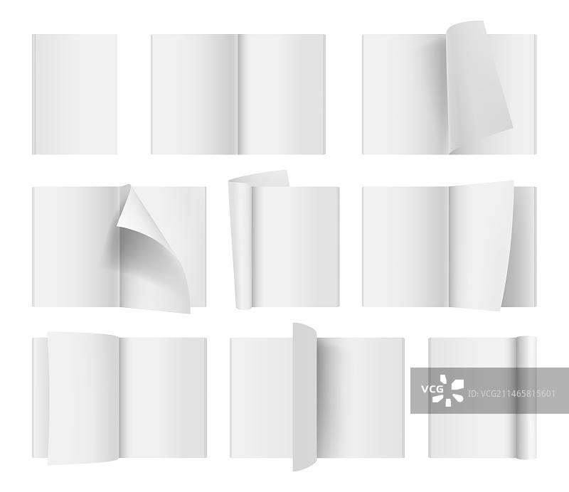 空白商业杂志样机内页图片素材