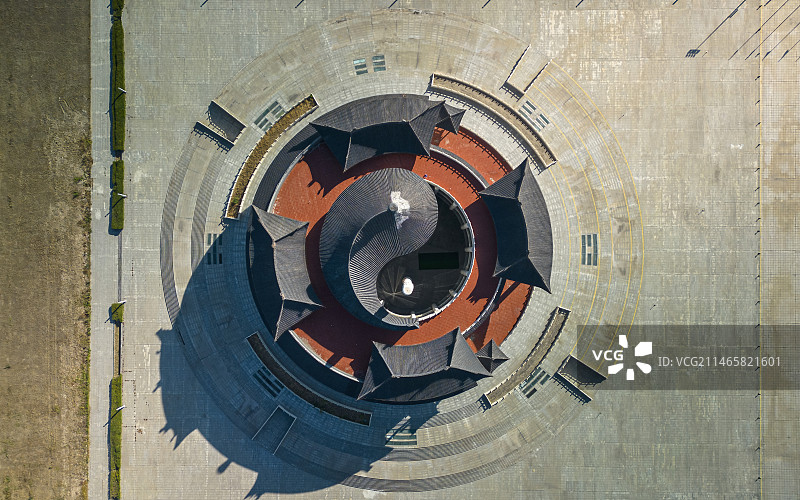 霍元甲纪念馆太极建筑图片素材