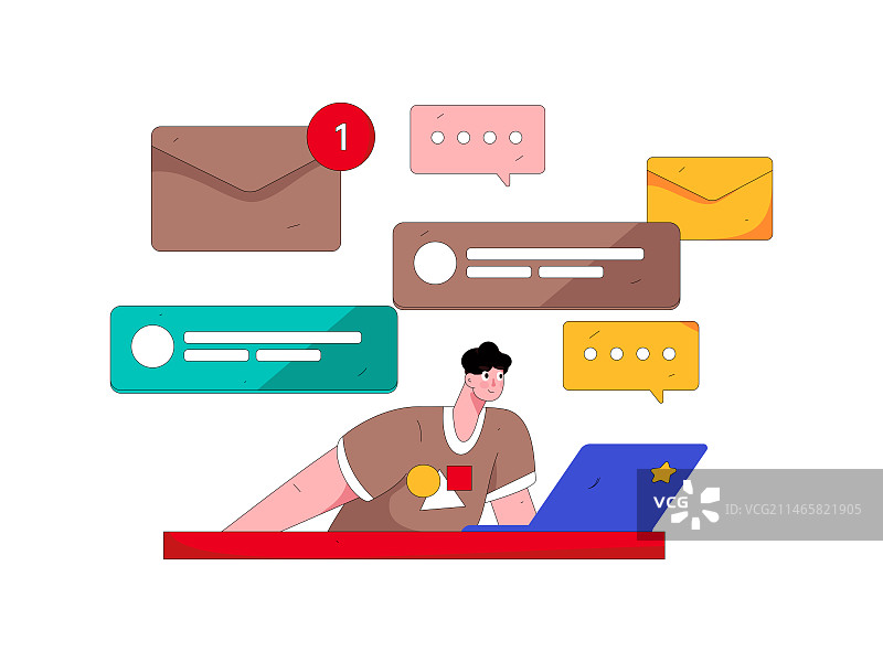 与咨询顾问进行沟通扁平矢量人物概念运营手绘插画图片素材